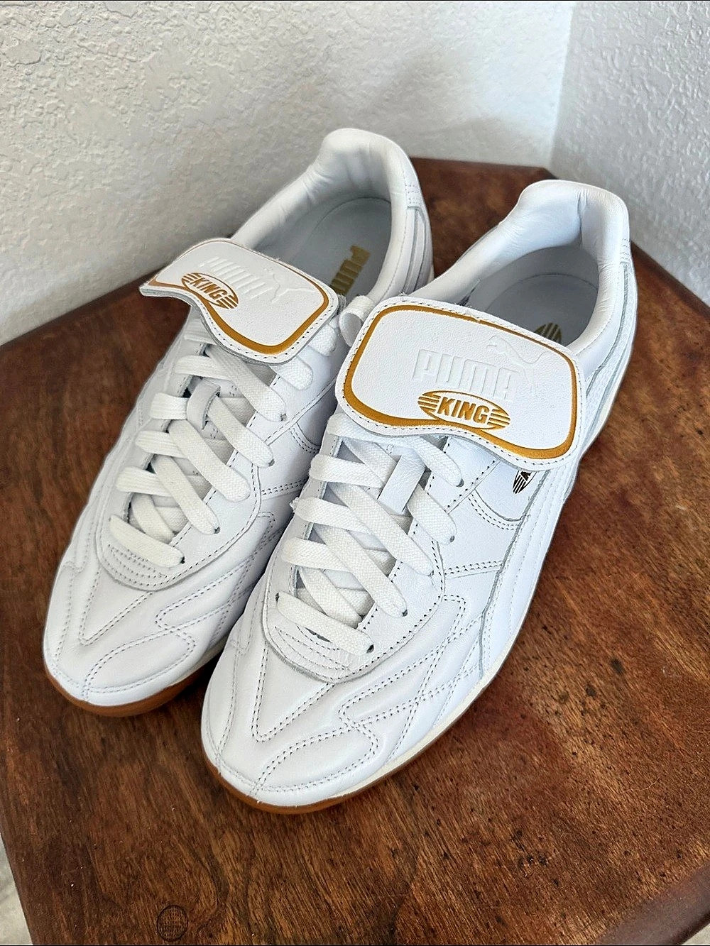 Puma King Top IT White Gold Sneakers White & Brown